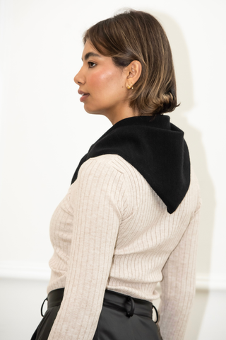 Nina Triangle Scarf - Black