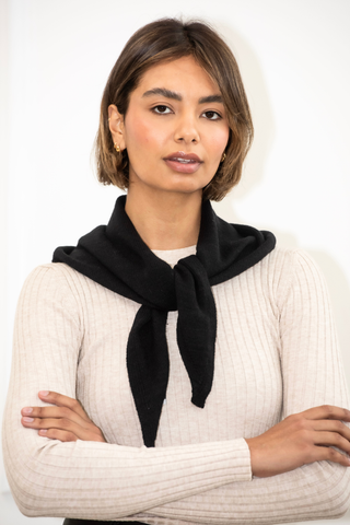 Nina Triangle Scarf - Black