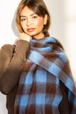 Lennie Scarf - Blue/Brown