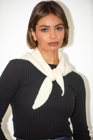 Nina Triangle Scarf - Ivory