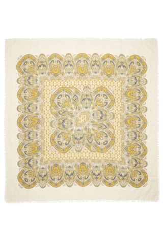 Large Paisley Bandana Scarf - Lemon