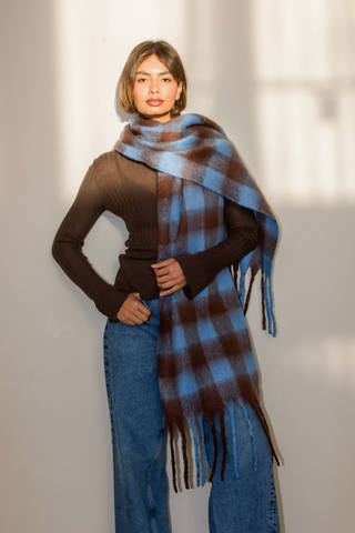 Lennie Scarf - Blue/Brown