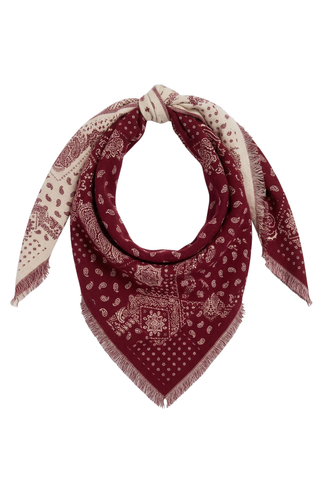 Large Triangle Bandana Scarf - Deep Red
