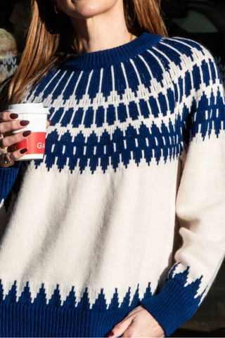 Alpine Jumper - Ivory/Blue