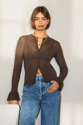 Gigi Cardigan - Brown