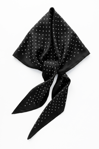 Classic Polka Dot Scarf – Black