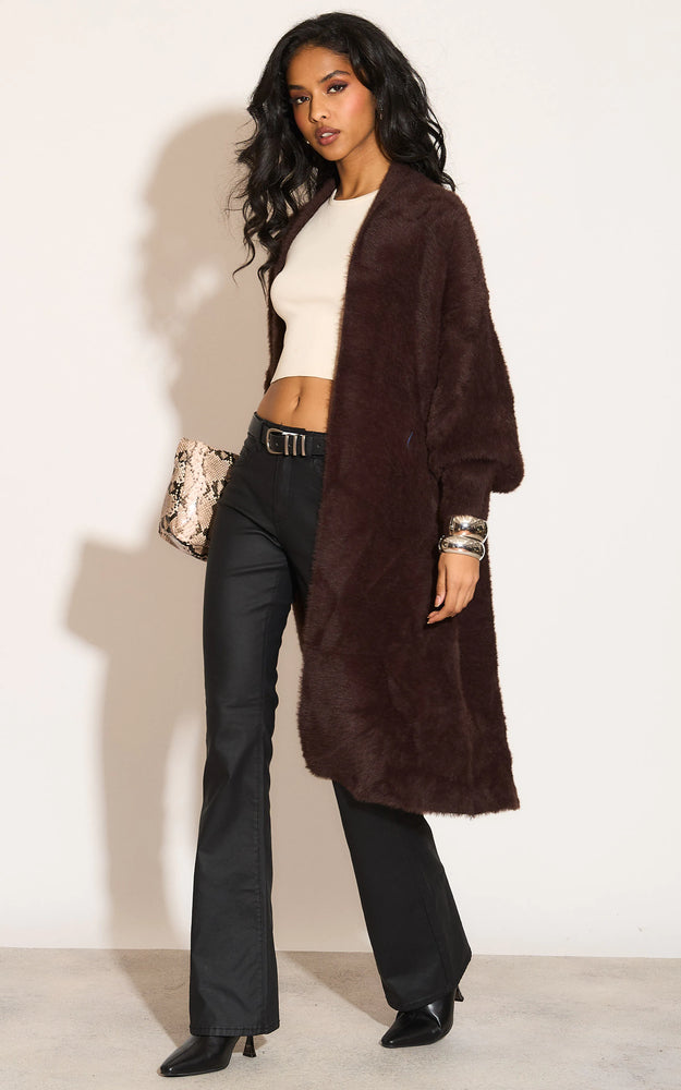 Bella Oversized Cardigan - Brown