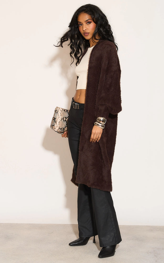 Bella Oversized Cardigan - Brown