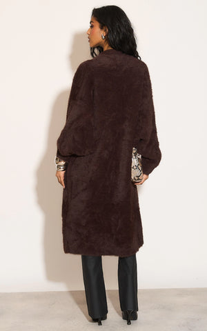 Bella Oversized Cardigan - Brown