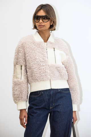 Romane Bomber Jacket - Beige