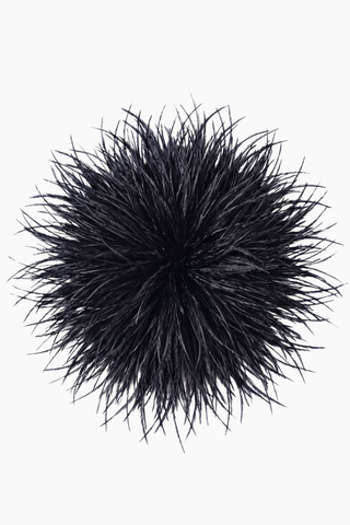 Feather Brooch - Black
