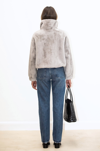 Alba Faux Fur Jacket - Grey