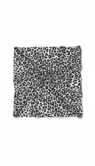 Leopard Scarf - Grey