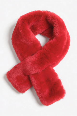 Kimmy Faux Fur Collar - Red