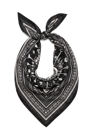 Multi-key print scarf - Black