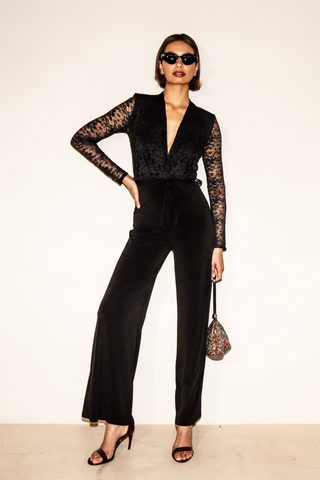 Taylor Jumpsuit - Black Lace