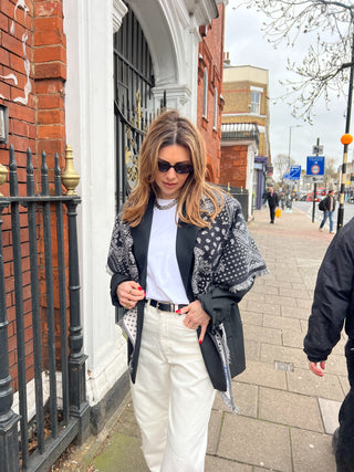 Large Triangle Bandana Scarf - Black