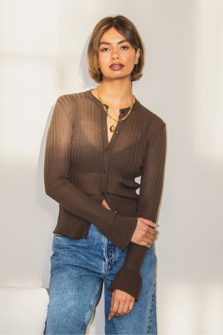 Gigi Cardigan - Brown