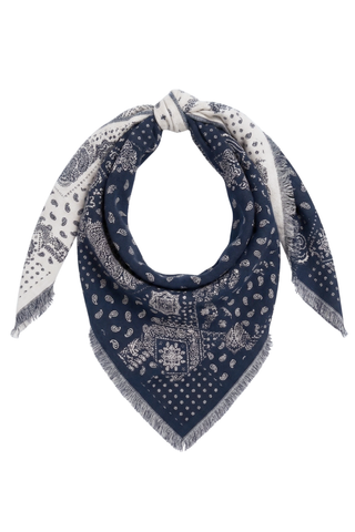 Large Triangle Bandana Scarf - Navy
