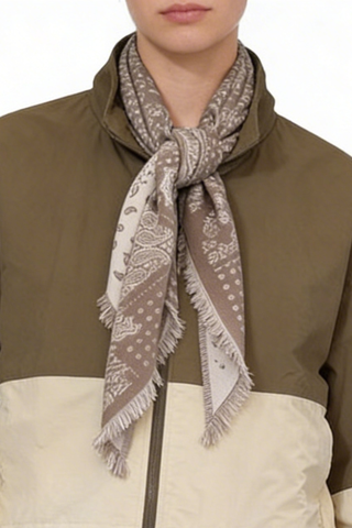 Large Triangle Bandana Scarf - Taupe