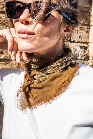 Lightweight Bandana Scarf - Tan