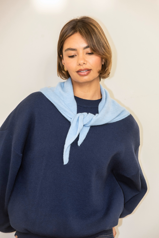 Nina Triangle Scarf - Sky Blue