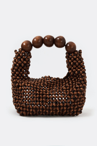 Luna Beaded Bag - Chocolate
