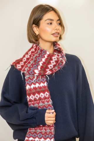 Frankie Christmas Scarf - Red Mix
