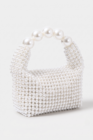 Luna Beaded Bag - Pearl