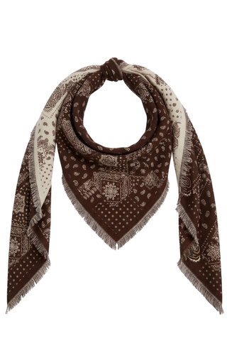 Large Triangle Bandana Scarf - Chocolate