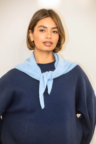Nina Triangle Scarf - Sky Blue