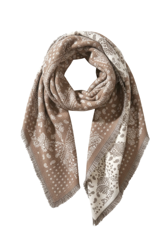Large Triangle Bandana Scarf - Taupe