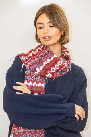 Frankie Christmas Scarf - Red Mix