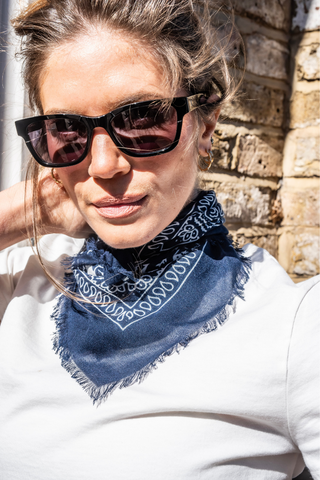Lightweight Bandana Scarf - Navy