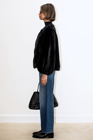 Gabriella Faux Fur Jacket - Black