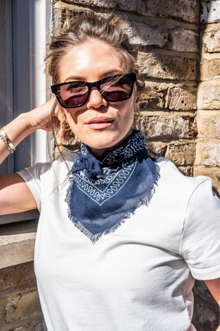 Lightweight Bandana Scarf - Navy