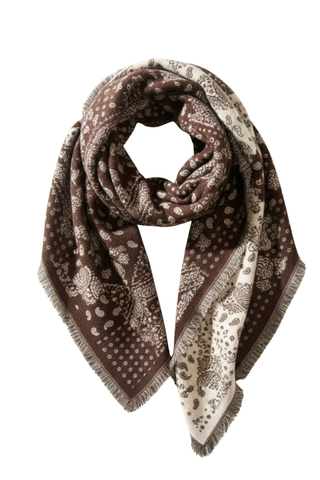 Large Triangle Bandana Scarf - Chocolate