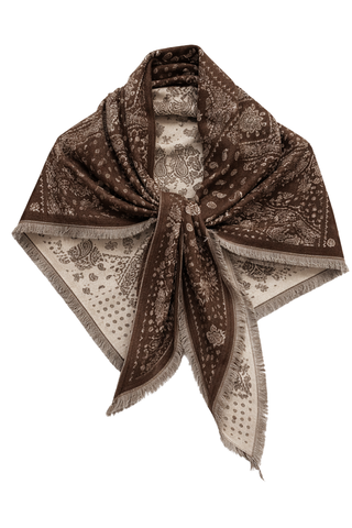 Large Triangle Bandana Scarf - Chocolate