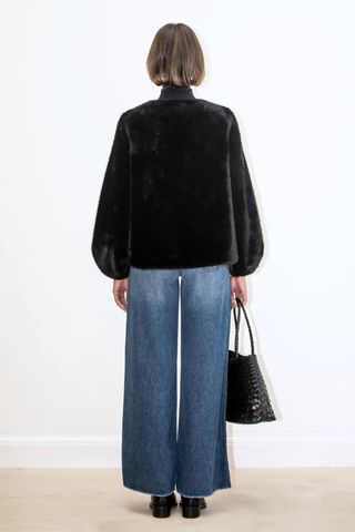 Gabriella Faux Fur Jacket - Black