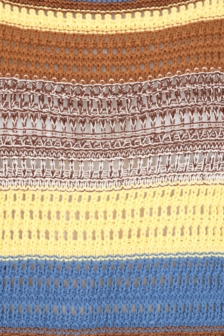 Romy Striped Tank - Blue/Choc