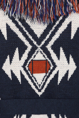 Astrid Cardigan - Blue/Tan Mix