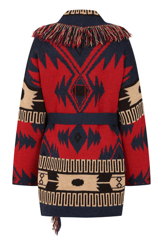 Astrid Cardigan - Red/Navy Mix
