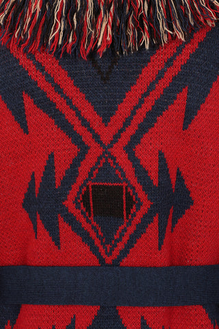 Astrid Cardigan - Red/Navy Mix