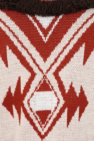 Astrid Cardigan - White/Brown