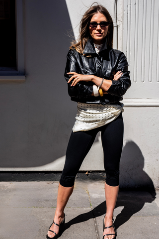 Ivy Faux Leather Jacket - Black
