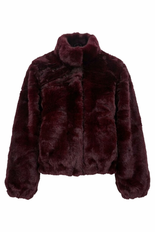 Sammy Faux Fur Jacket - Plum