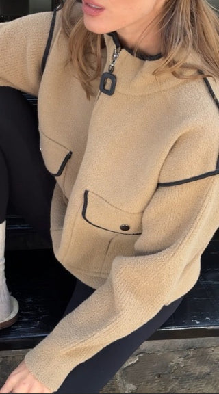 Alexis Zip Jacket - Camel