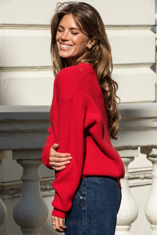 Cass Cardigan - Red