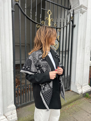 Large Triangle Bandana Scarf - Black