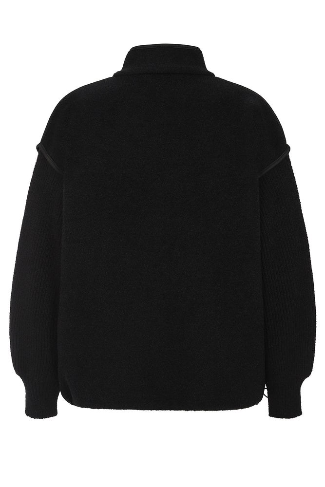 Alexis Zip Cardigan - Black